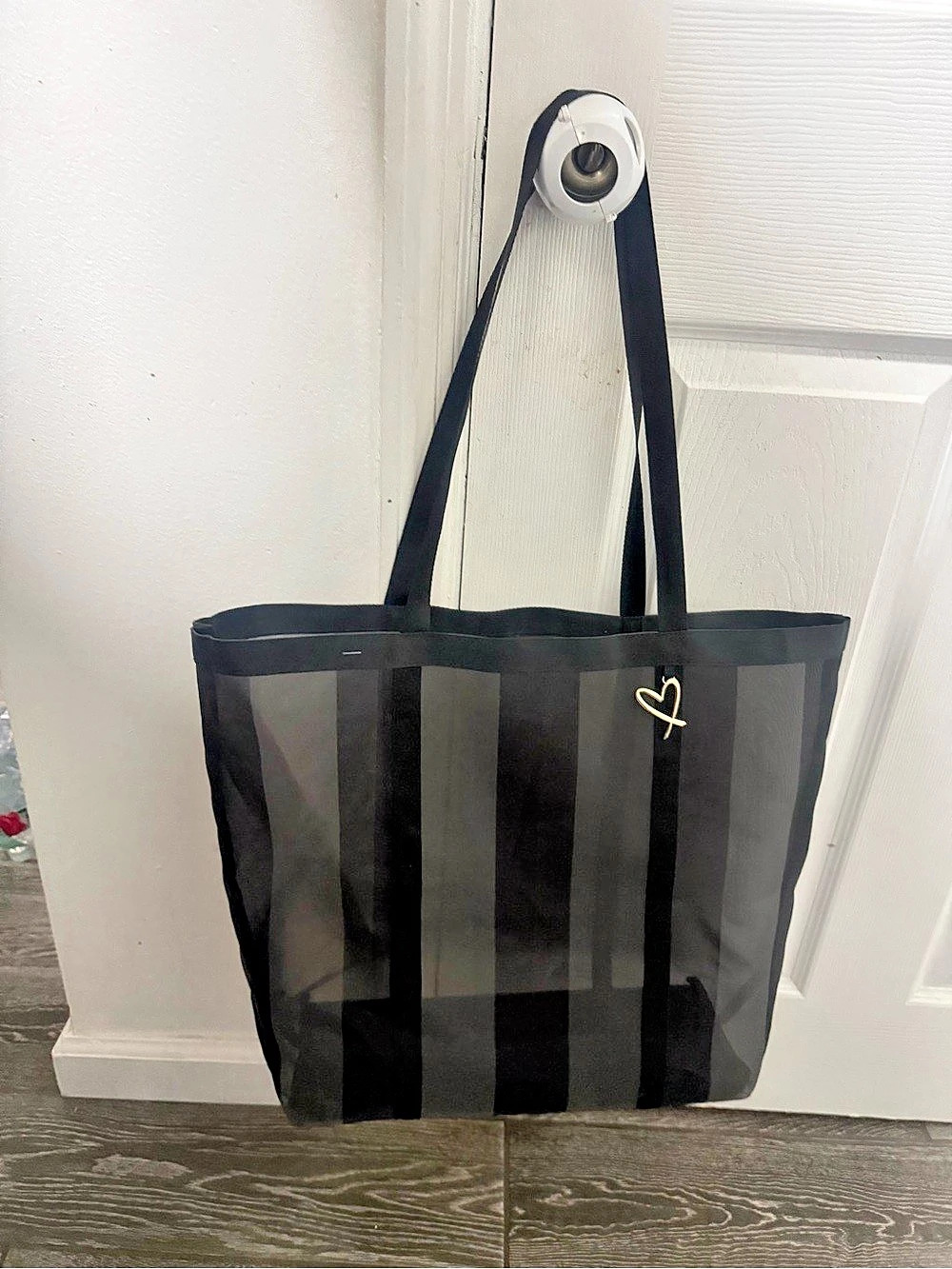 Victoria's Secret Striped Tote in Black